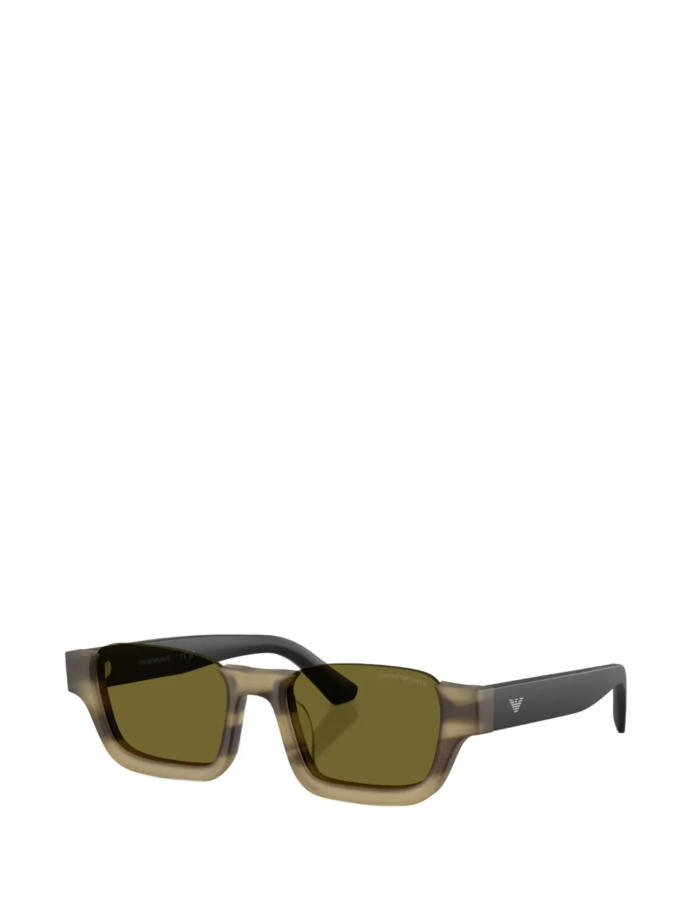 Emporio Armani Zonnebril met rechthoekig montuur Bruin