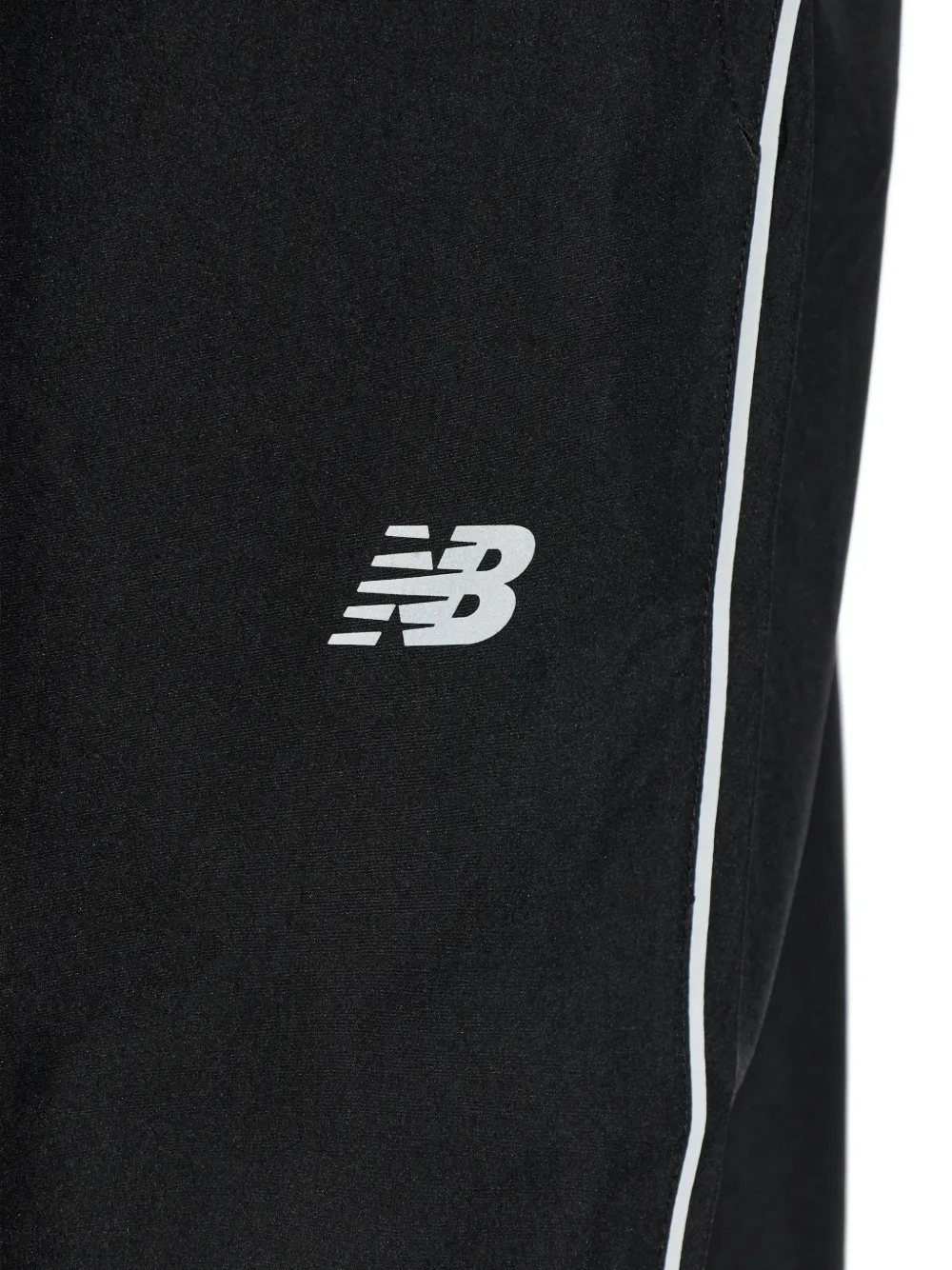 New Balance Broek met afwerking en logoprint Zwart