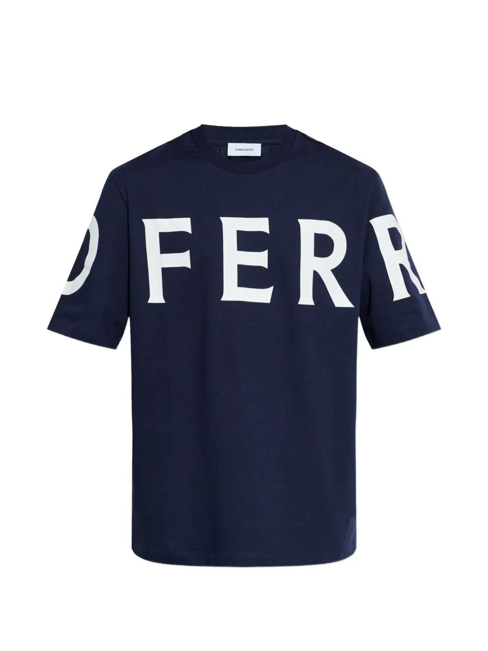 Ferragamo logo-print T-shirt - Blau