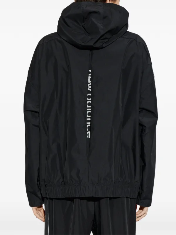 New Balance logo-print Hooded Jacket | Black | FARFETCH