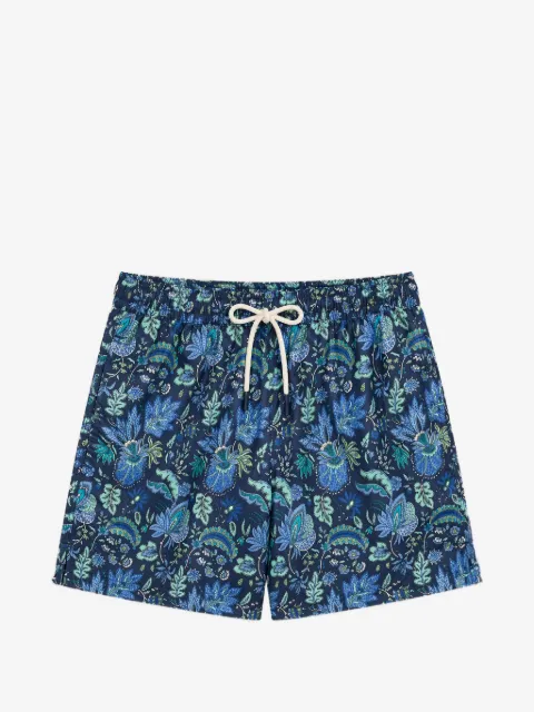 LES HÉRITIERS Captain floral-print swim shorts