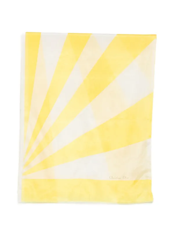 Dior Pre-owned 1970s Sunburst-print Scarf in Yellow