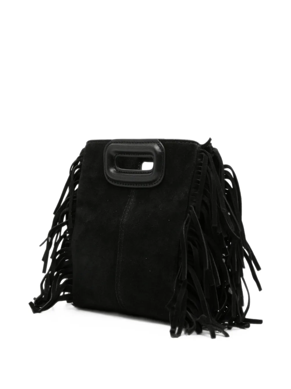 Maje M mini-tas met franje Zwart