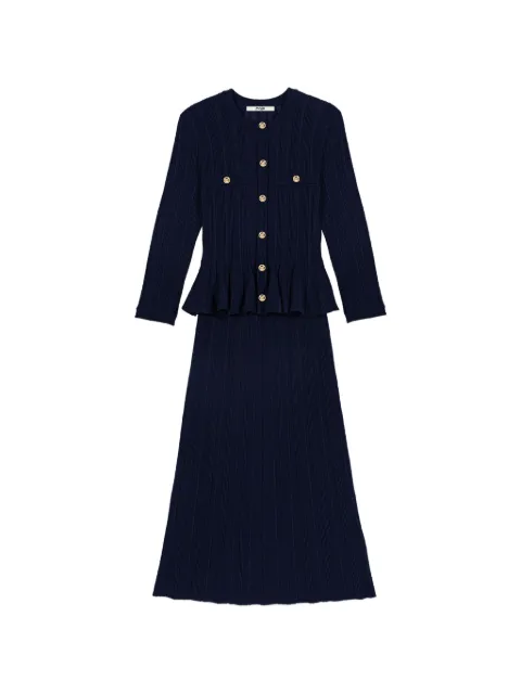 Maje knit dress with peplum waist
