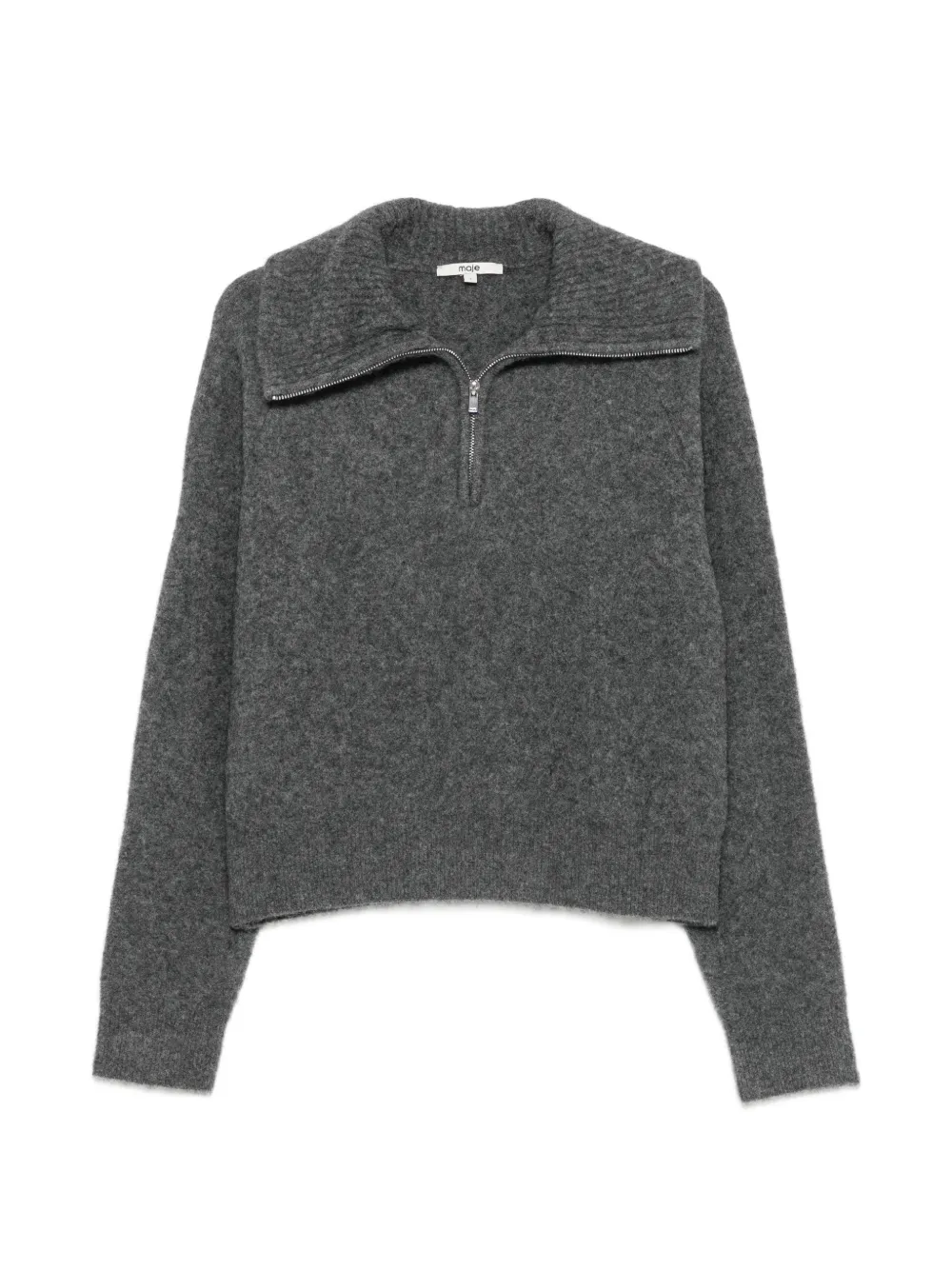 Maje Pullover mit Reißverschluss - Grau