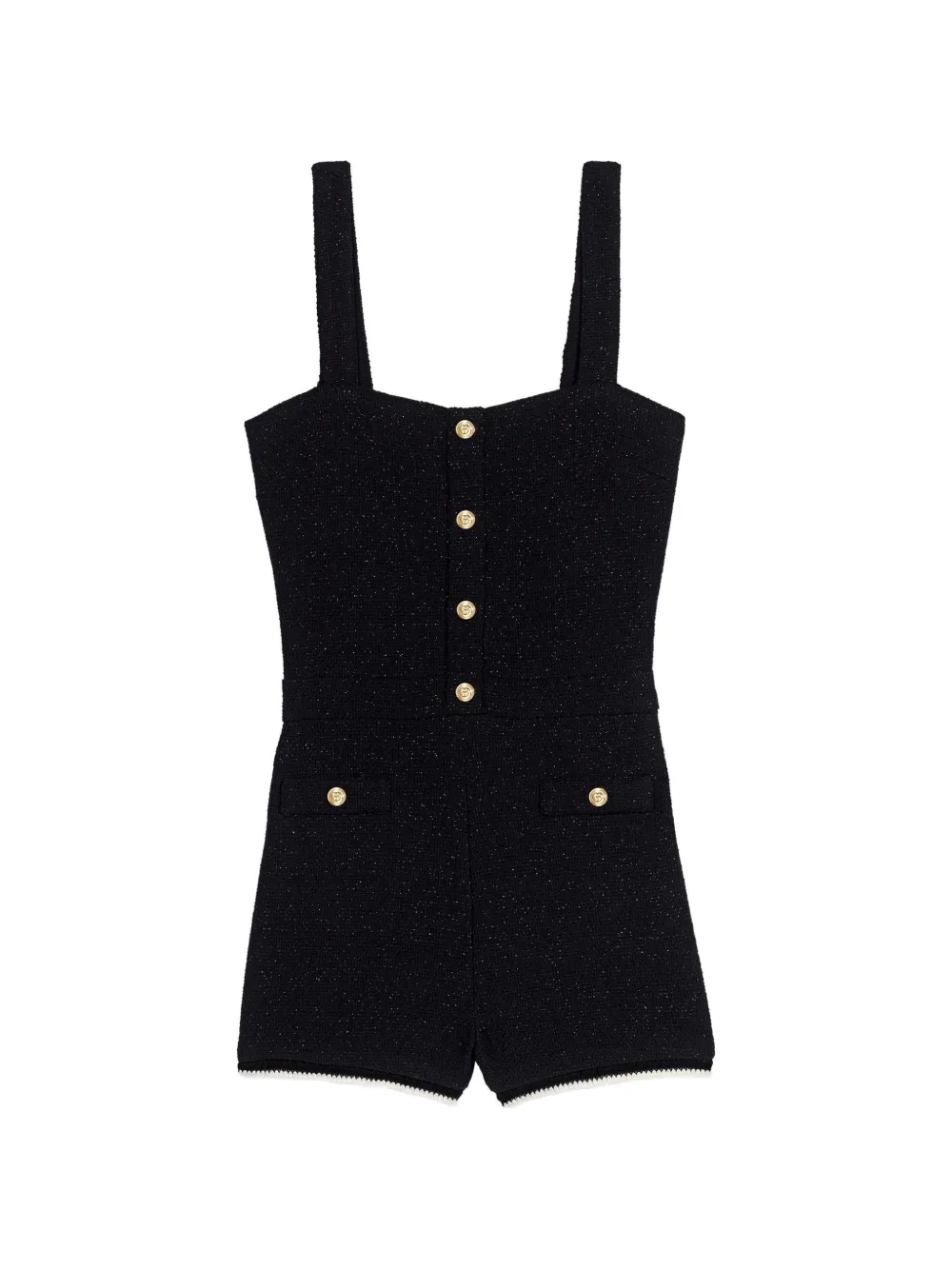 Maje tweed playsuit - Nero