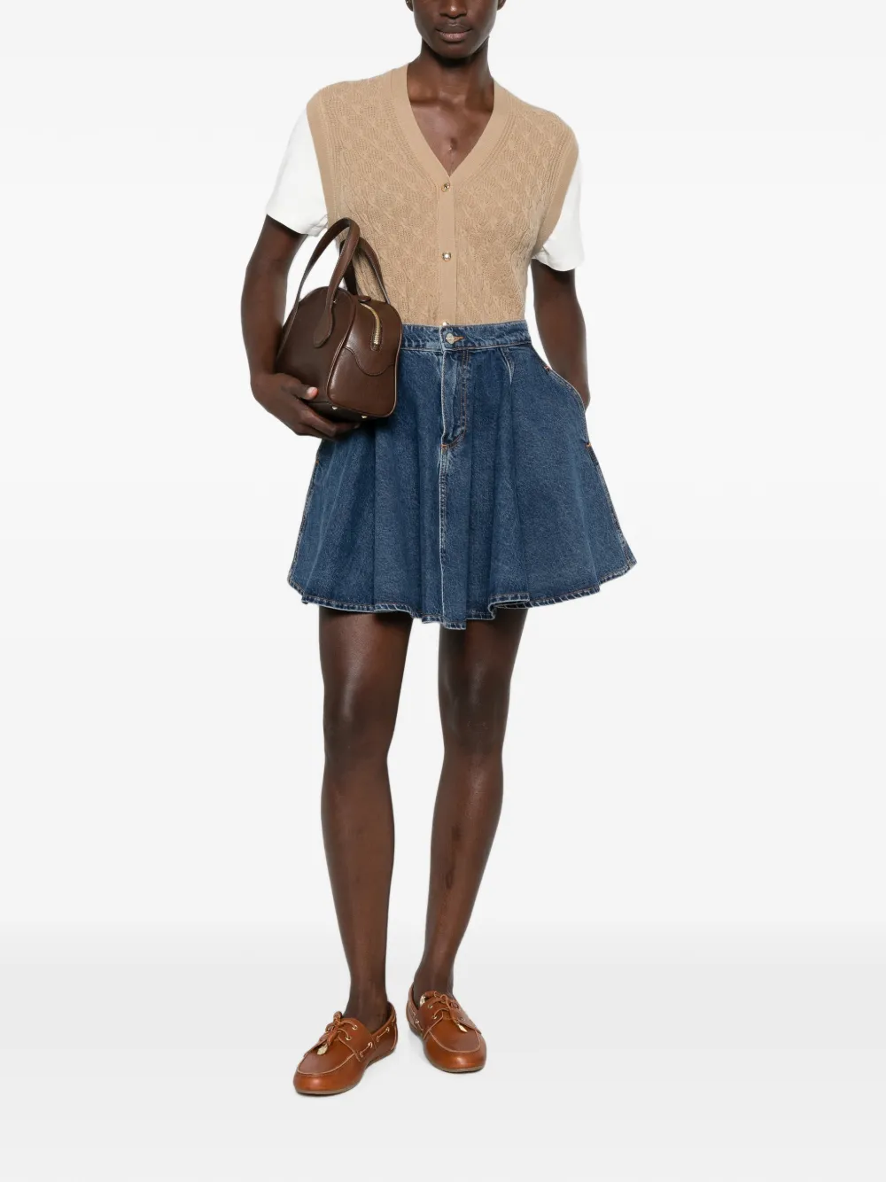 Maje Flared mini-rok Blauw