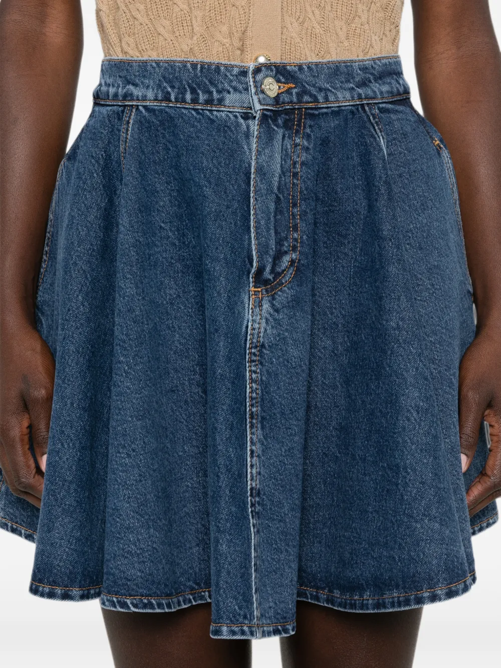 Maje Flared mini-rok Blauw