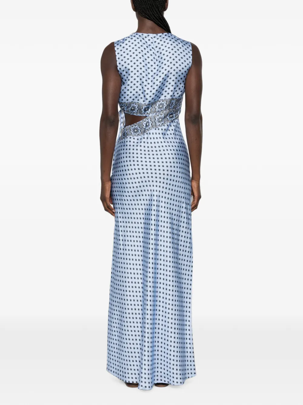 Maje Maxi-jurk met bloemenprint Blauw