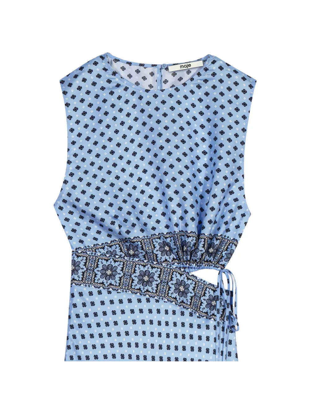 Maje Maxi-jurk met bloemenprint Blauw