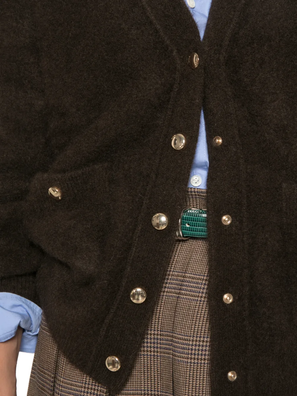 Maje Vest met V-hals Bruin