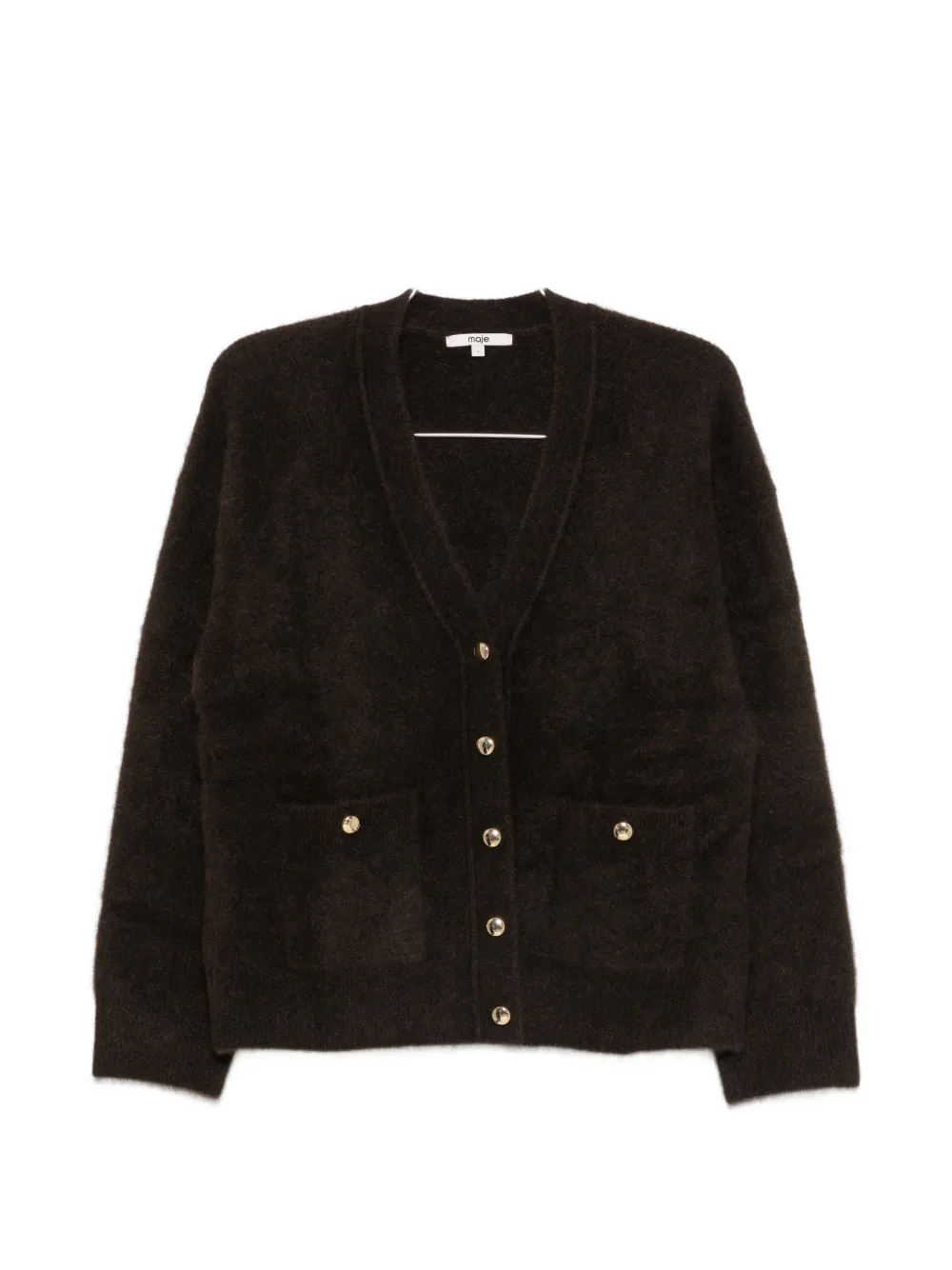 Maje button-front V-neck cardigan - Marrone
