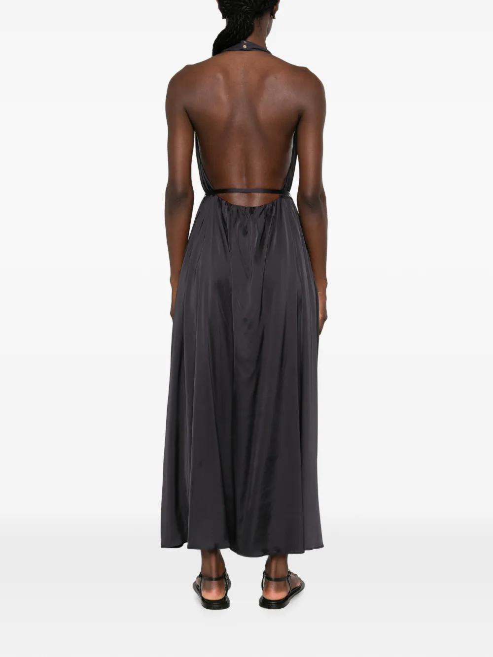 Maje Midi-jurk met halternek Blauw
