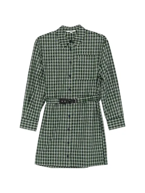 Maje checked-pattern mini dress