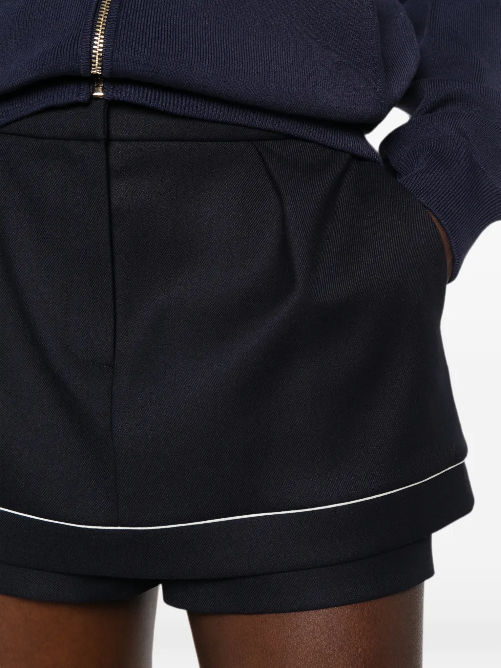 Maje Shorts met afwerking Blauw