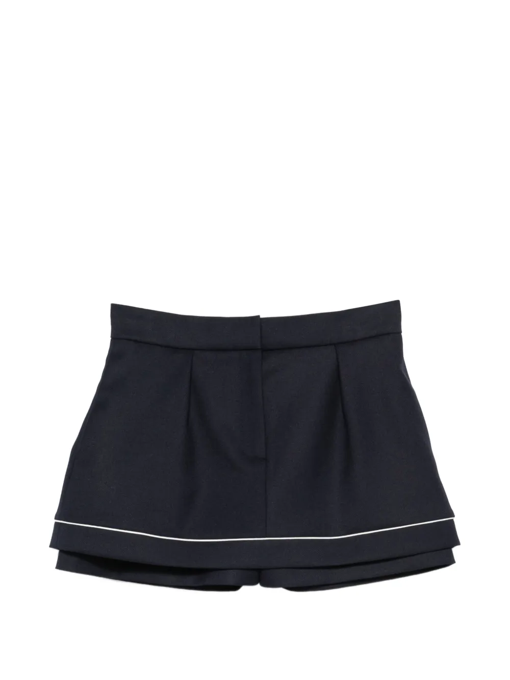 Maje piping-detail shorts - Blu