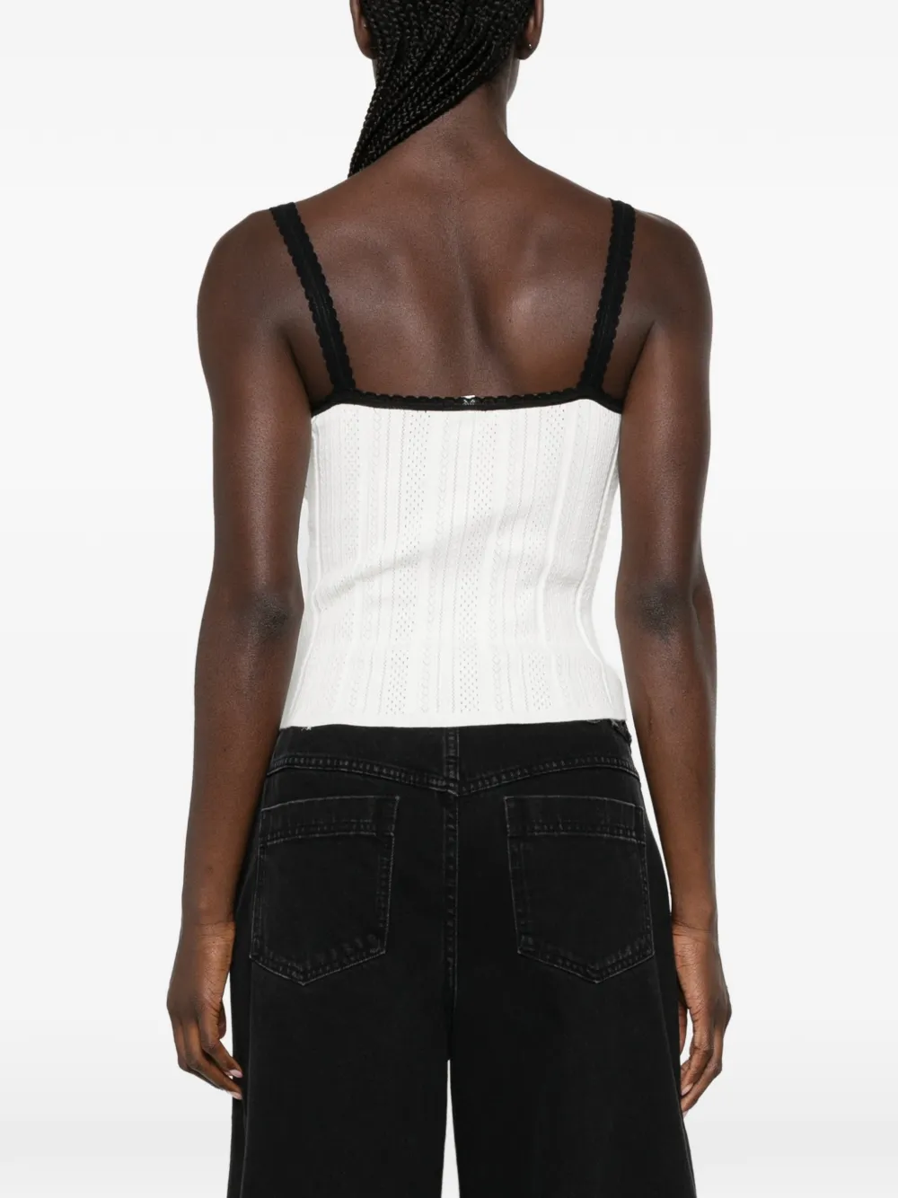Maje Tanktop met V-hals Wit