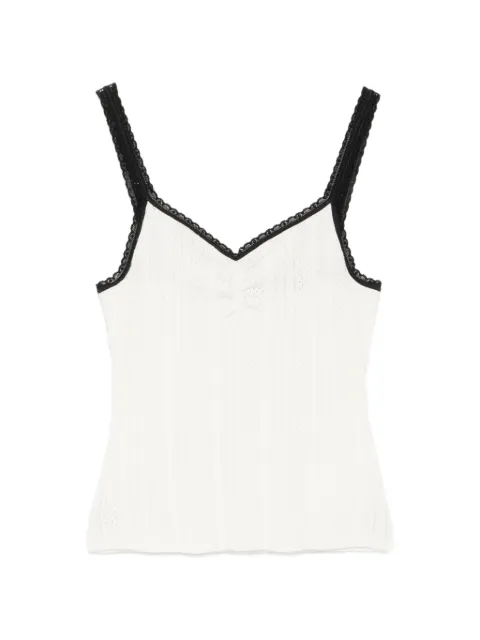 Maje pointelle-knit tank top