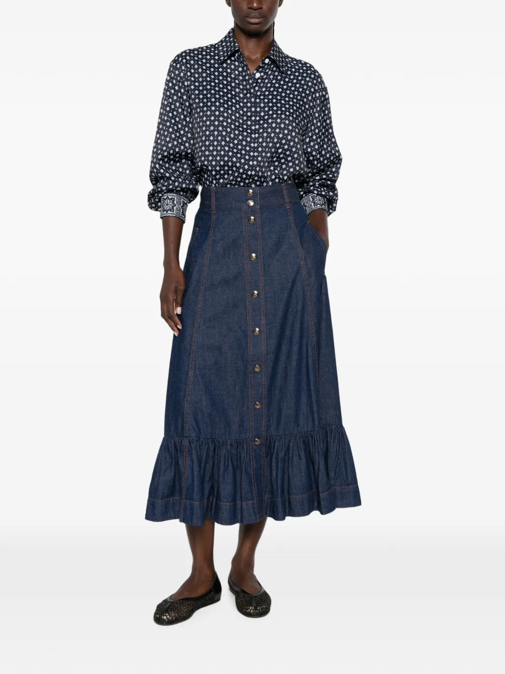 Maje Overhemd met lange mouwen Blauw