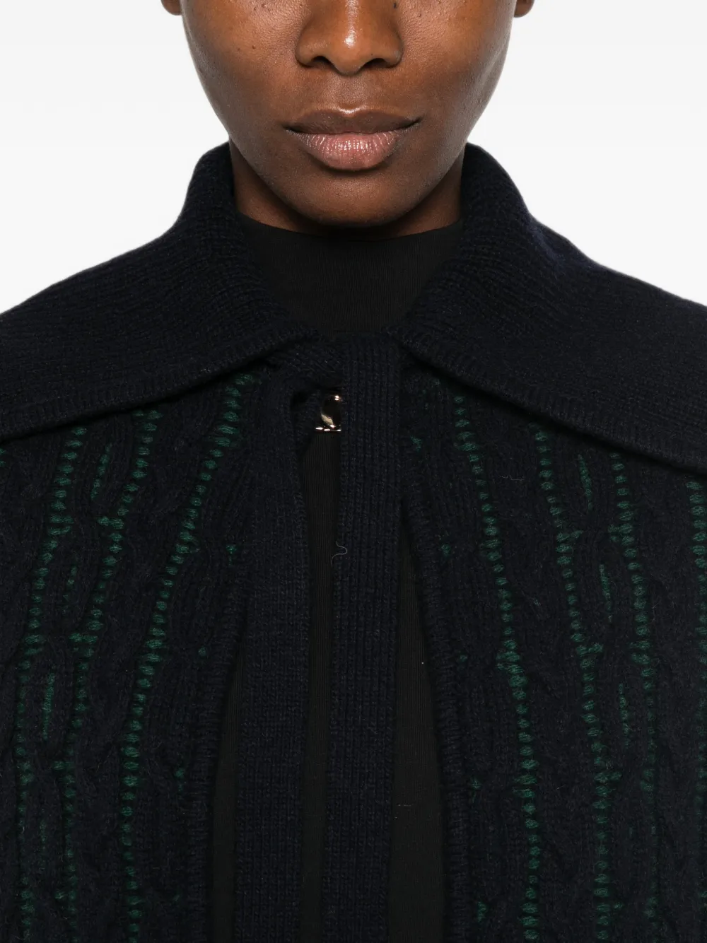 Maje Kabelgebreid vest Blauw