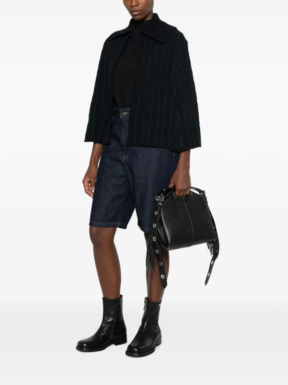 Maje Kabelgebreid vest Blauw