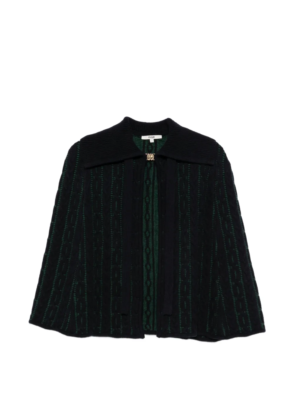 Maje Cardigan in maglia a trecce - Blu