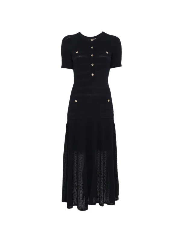 knit button midi dress Maje ribbed-knit button-up | Blue Cowgirl Sort Up