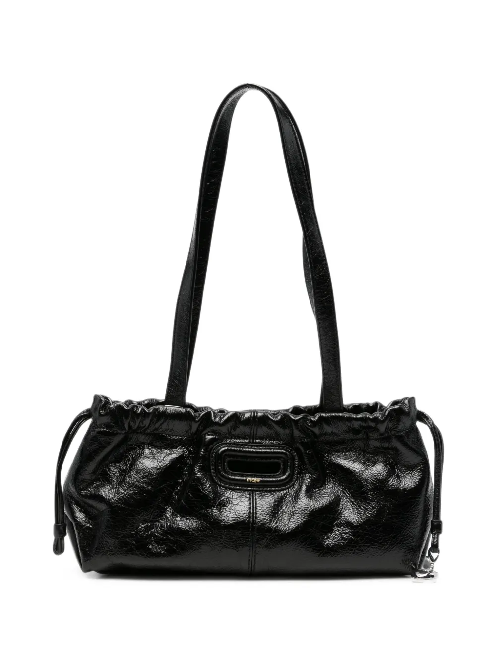 Maje Schultertasche aus Lackleder - Schwarz