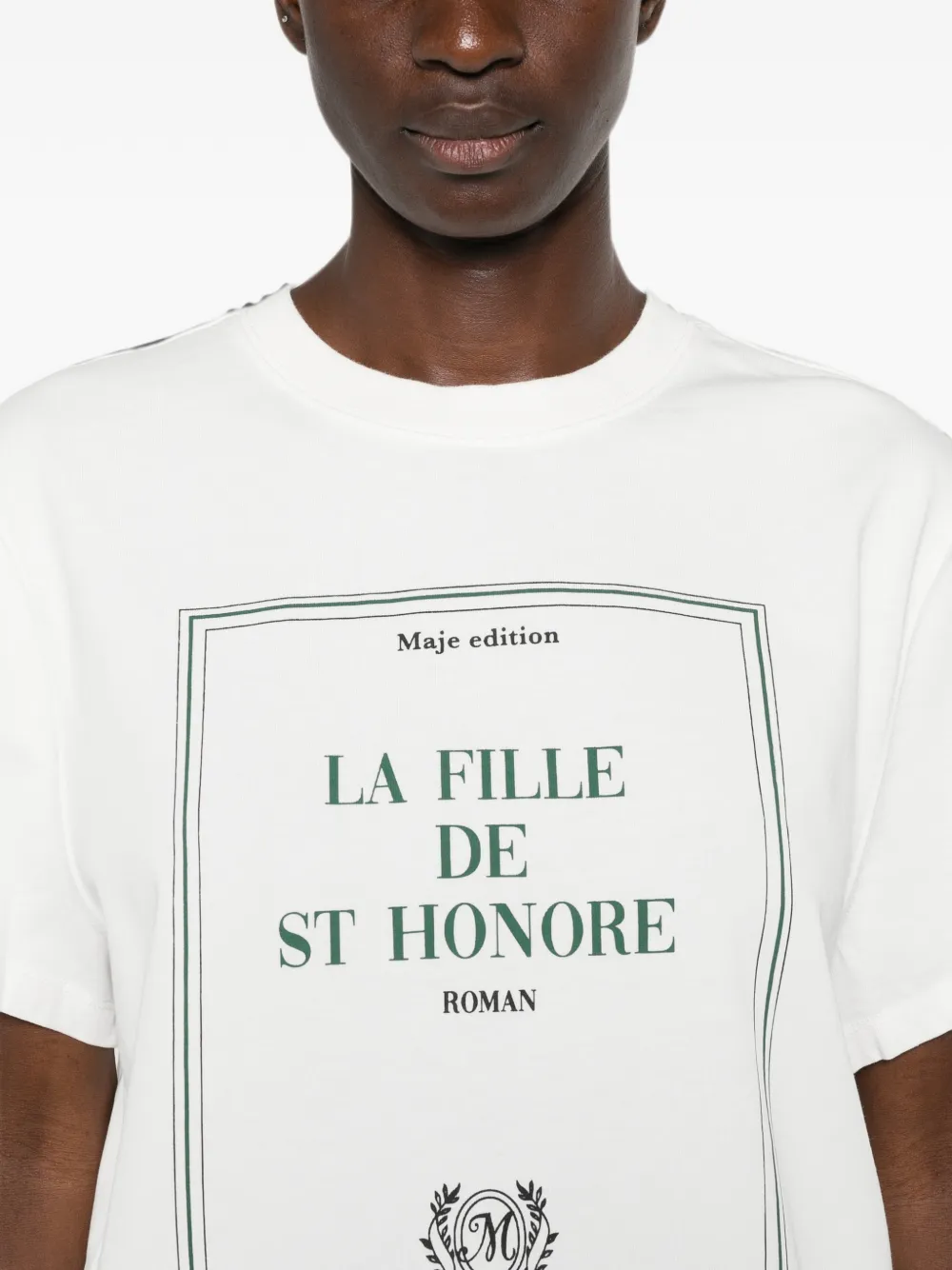 Maje T-shirt met grafische print Wit