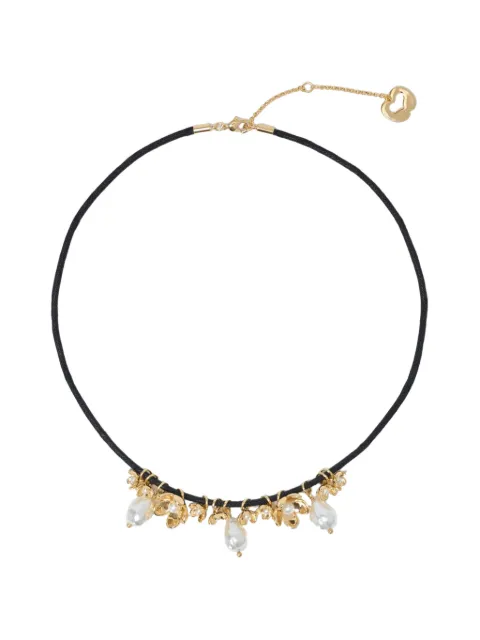 Maje flower detail cord necklace