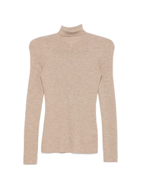 Maje ribbed-knit roll-neck sweater