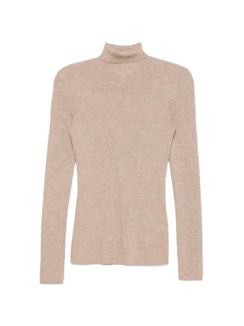 Maje ribbed-knit roll-neck sweater