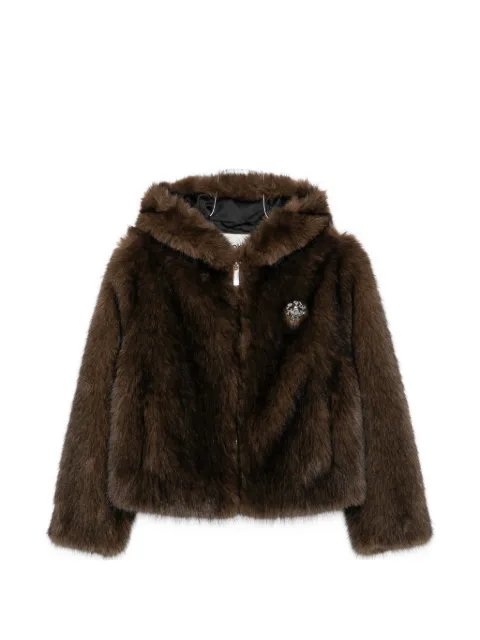 Maje hooded faux-fur coat