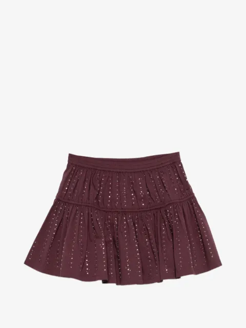 Maje sequin-embellished ruffled mini skirt