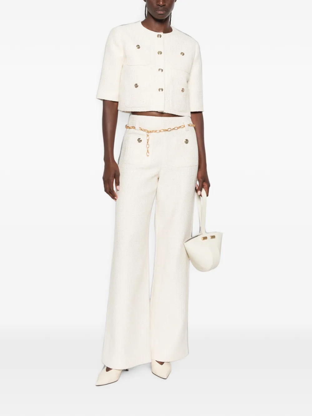 Maje Straight broek Beige