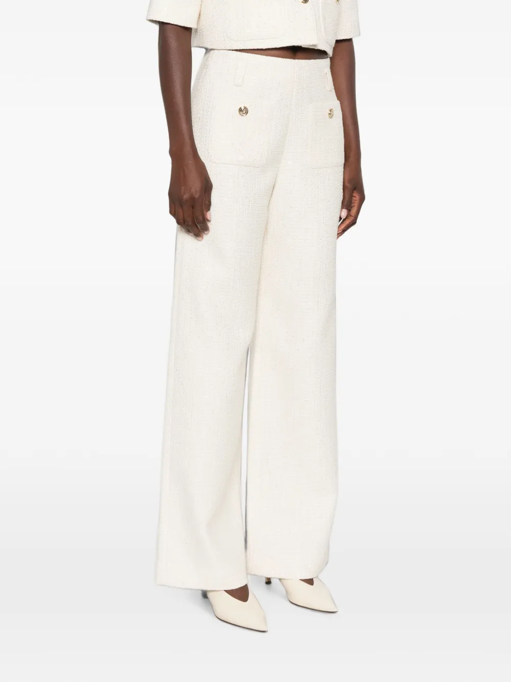 Maje Straight broek Beige