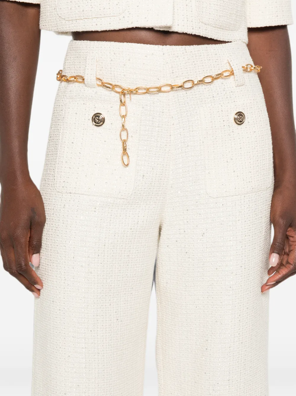 Maje Straight broek Beige