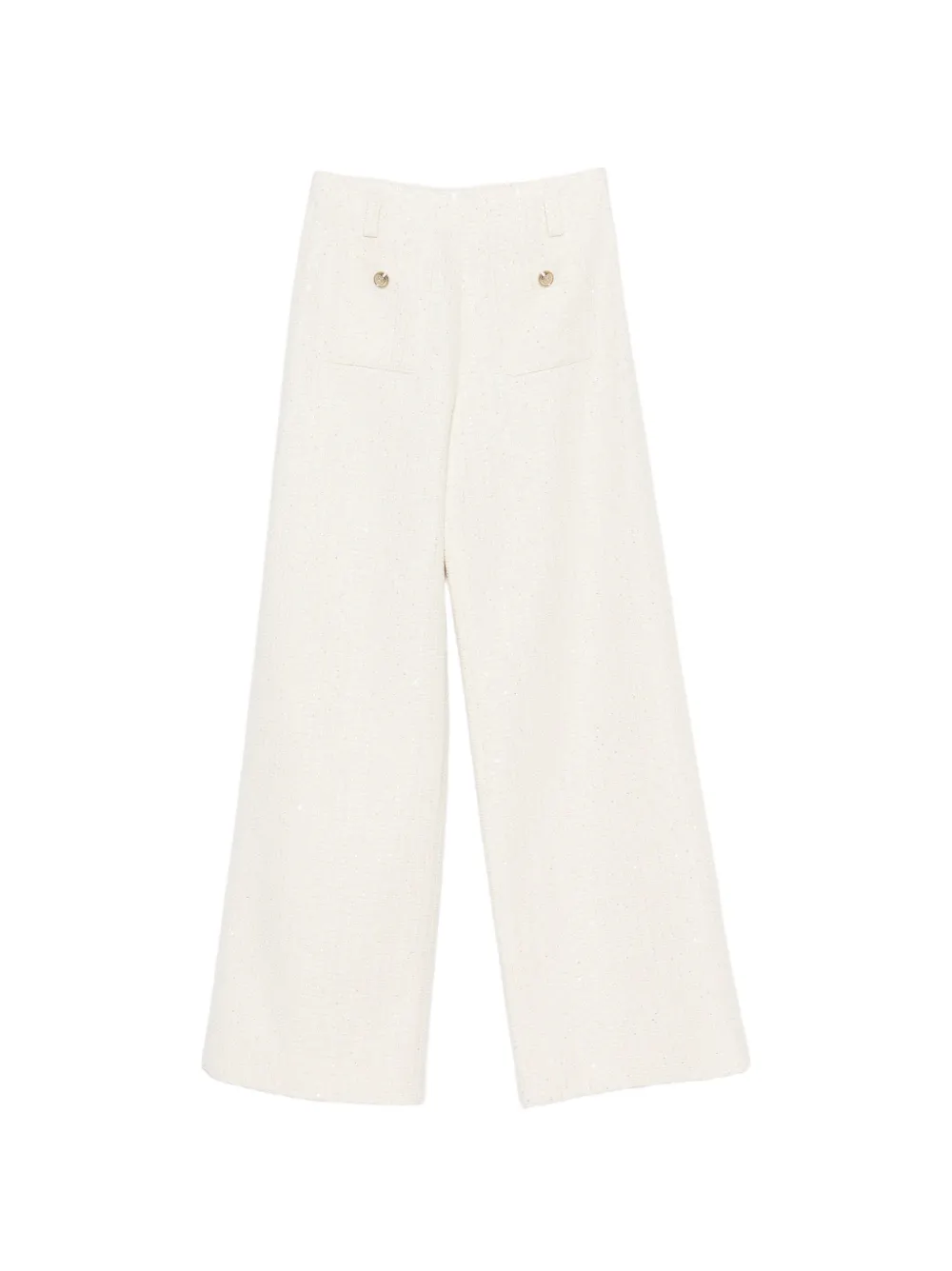 Maje button-detail straight-leg trousers - Toni neutri