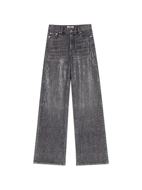 Maje jeans anchos con strass