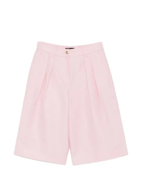 Maje pleated high-waisted shorts