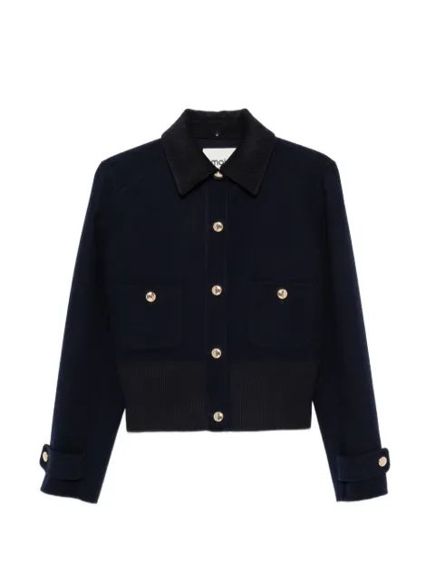 Maje button-up wool-blend jacket