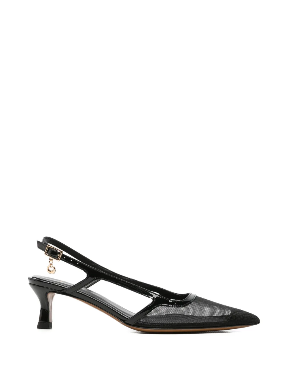Maje panelled pointed-toe pumps - Nero