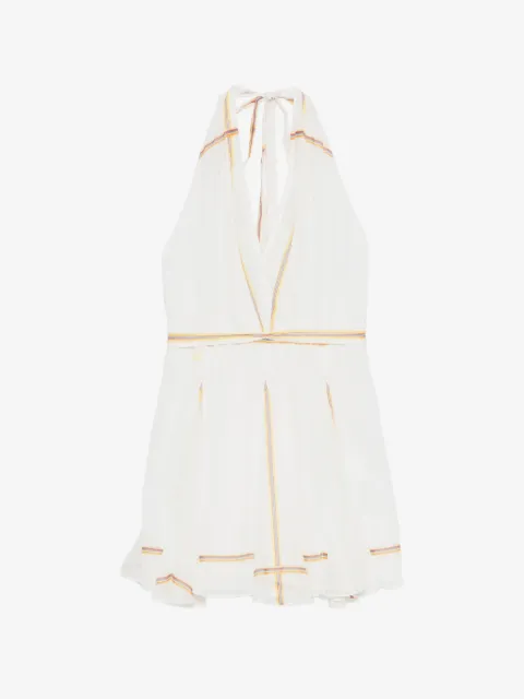 Maje striped halterneck mini dress