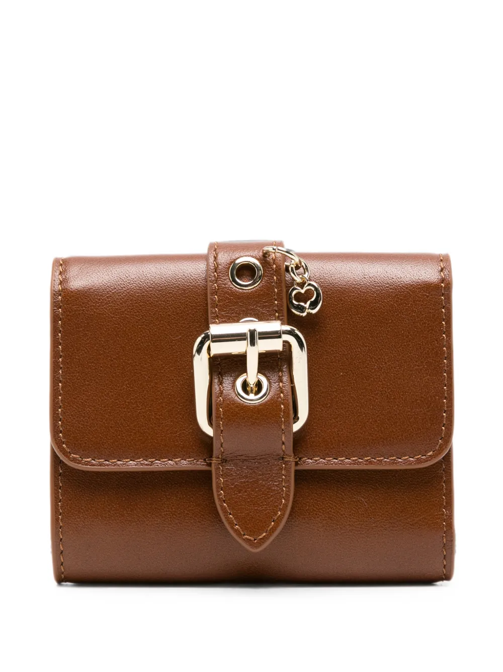 Maje Portafoglio Miss M in pelle con fibbia - Marrone