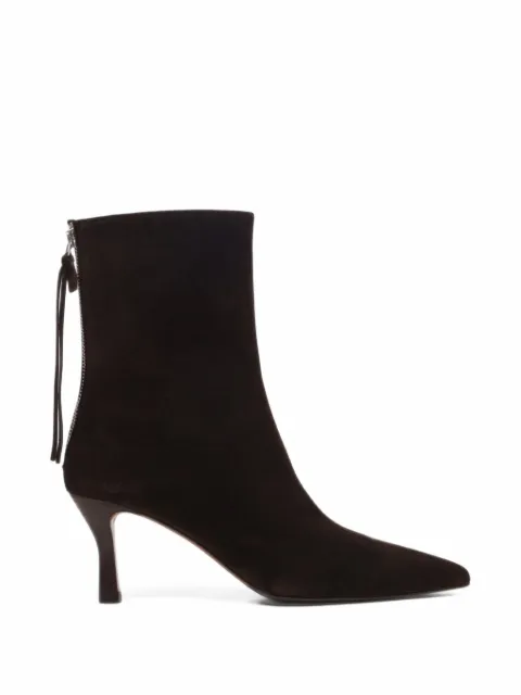 Maje zipped suede ankle boots