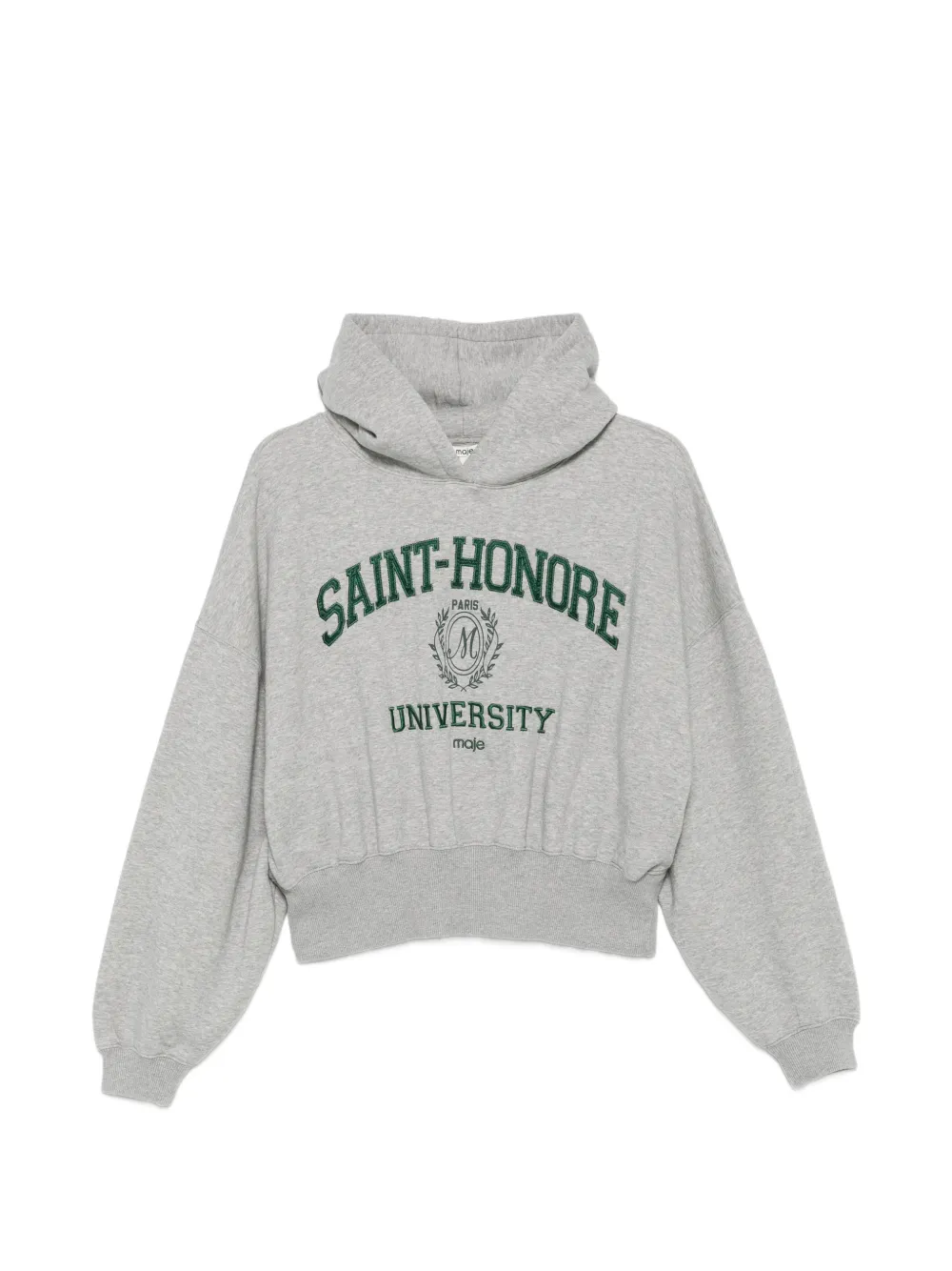 Maje Hoodie mit Logo-Stickerei - Grau