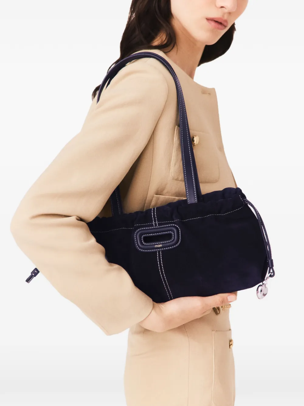 Maje Milpli Gazette schoudertas Blauw
