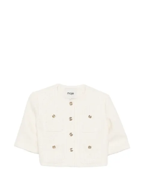 Maje short-sleeve button-front jacket