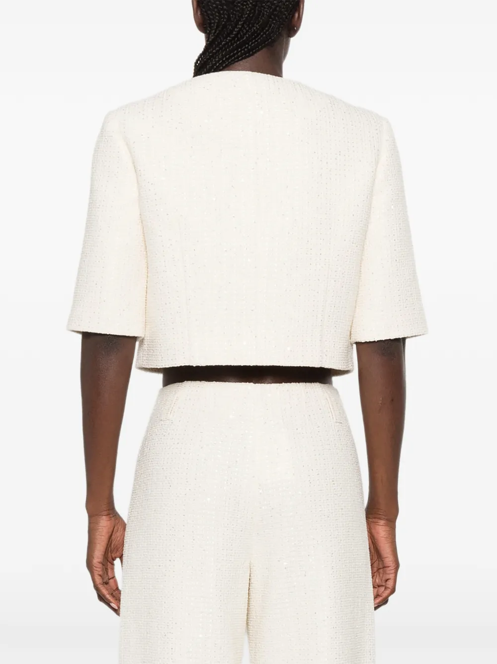 Maje Jack met korte mouwen en knopen Beige