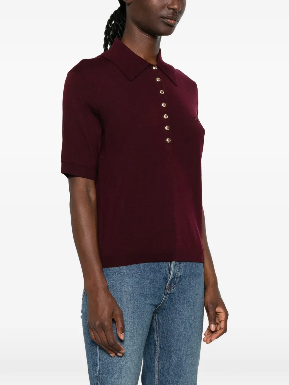 Maje Polotop met korte mouwen Paars